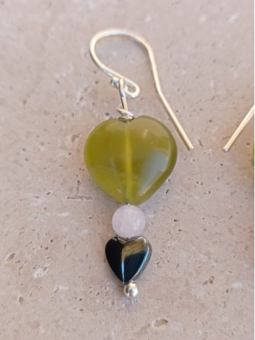 Boucles d'Oreilles Serpentine cœur...