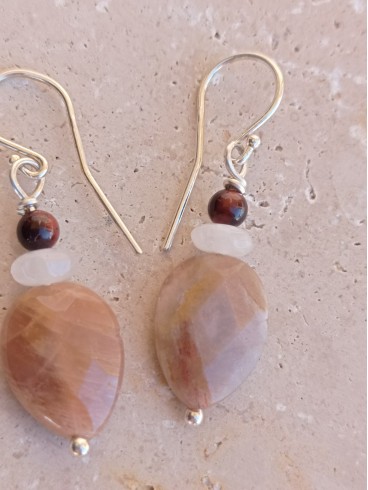 Boucles d'Oreilles Pierre du Soleil,... Boucles d'Oreilles Pierre du Soleil,...