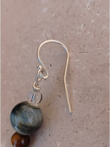 Boucles d'Oreilles Œil de Faucon, Œil...