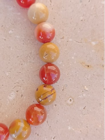 Bracelet pastille Morganite rose -...