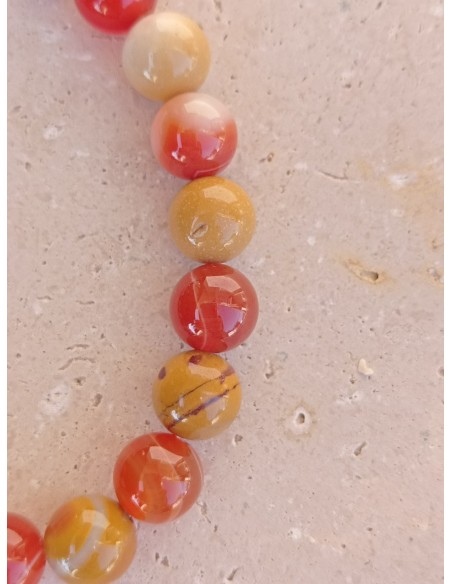 Bracelet pastille Morganite rose - pierres naturelles de 8mm