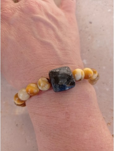 Bracelet Œil de Tigre blanc et...