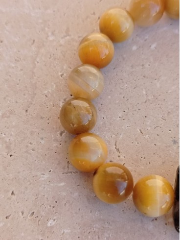 Bracelet Œil de Tigre blanc et...