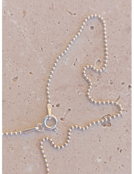 Collier Cœur de Cristal de Roche en pierre naturelle - argent 925