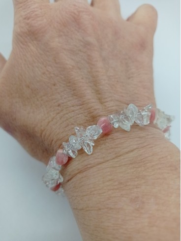 Bracelet Cristal de Roche et coeur...