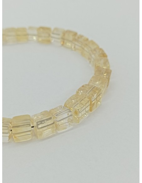 Bracelet Cubes de Citrine - Collection Câble et Chips