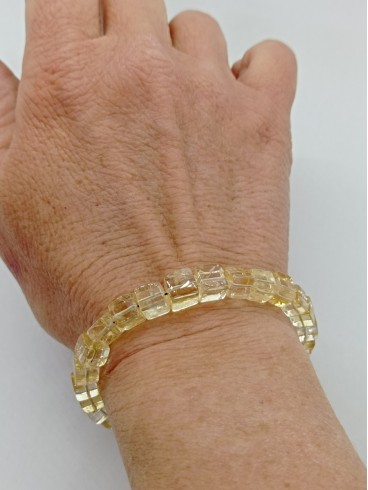 Bracelet Cubes de Citrine -... Bracelet Cubes de Citrine -...