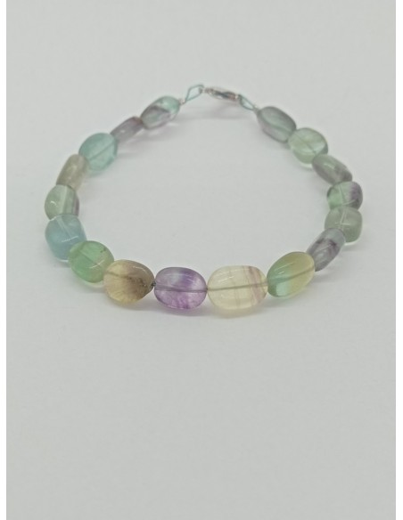 Bracelet Galets de Fluorites - Collection Câble et Chips