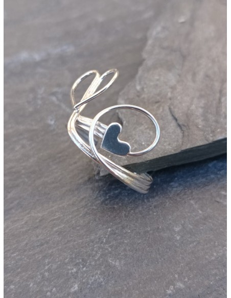 Bague "Chemins du Cœur" - en argent 925