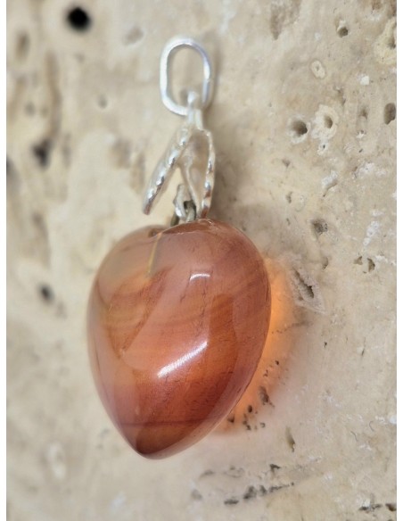 Pendentif Coquille St Jacques et son coeur - argent 925