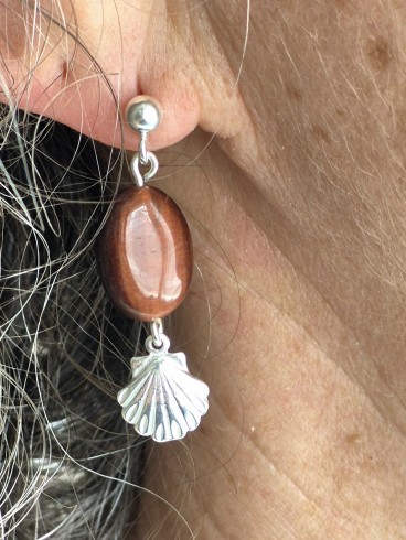 Boucles d'Oreilles Œil de Taureau et...