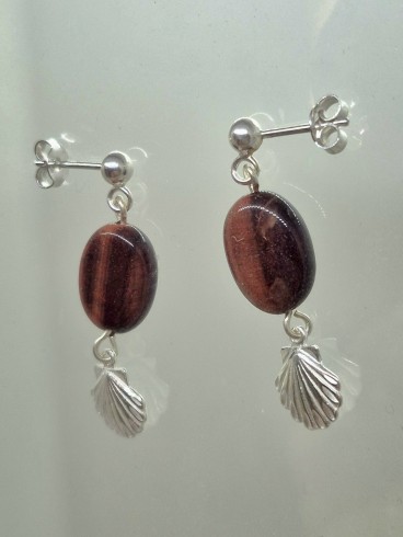 Boucles d'Oreilles Œil de Taureau et...