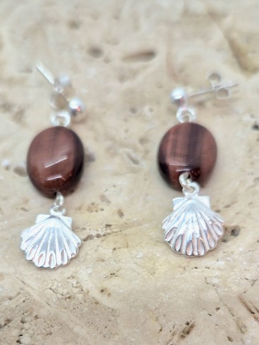 Boucles d'Oreilles Œil de Taureau et...