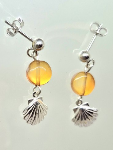 Boucles d'Oreilles en Cornaline et sa...