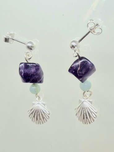 Boucles d'Oreilles Améthyste...