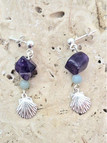 Boucles d'Oreilles Améthyste...