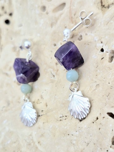 Boucles d'Oreilles Améthyste...
