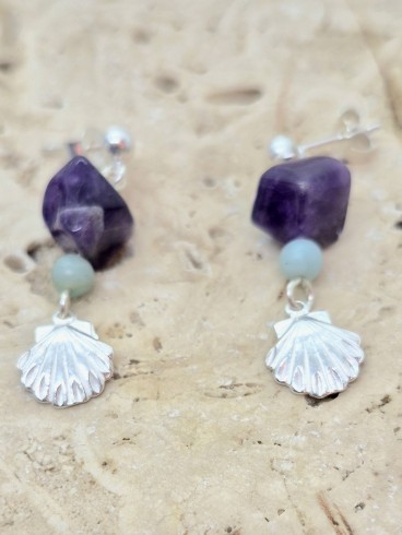 Boucles d'Oreilles Améthyste...