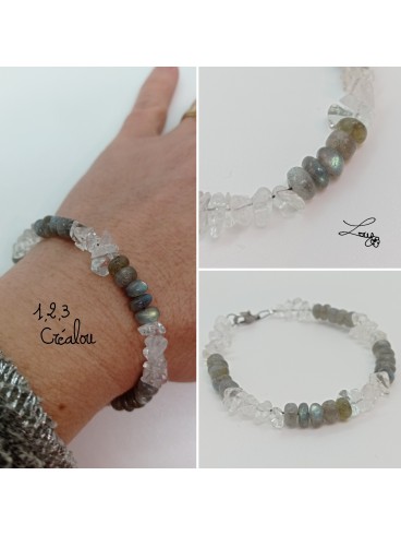 Bracelet Cristal de Roche et... Bracelet Cristal de Roche et...